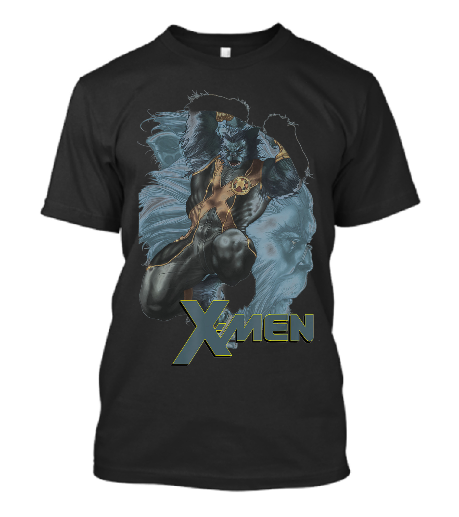 Marvel X Men Beast Double Exposure Mutant Hero Iconic Character T-Shirt