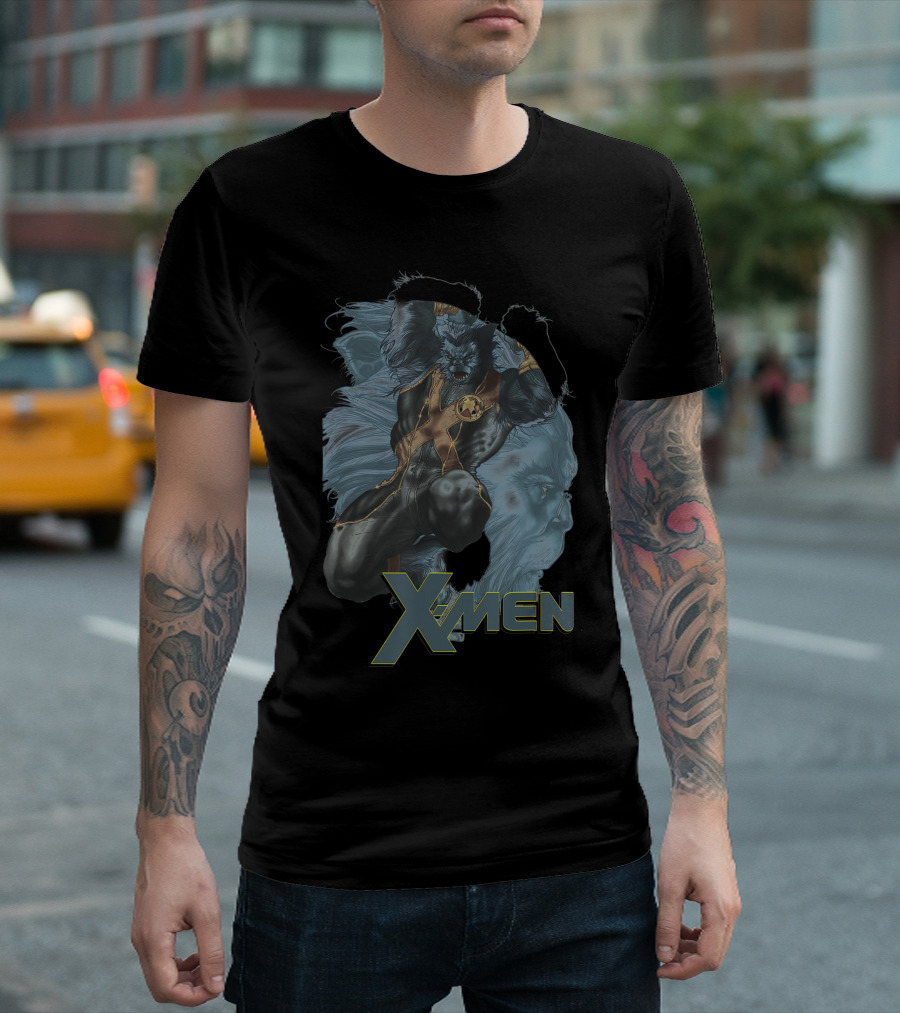 Marvel X Men Beast Double Exposure Mutant Hero Iconic Character T-Shirt