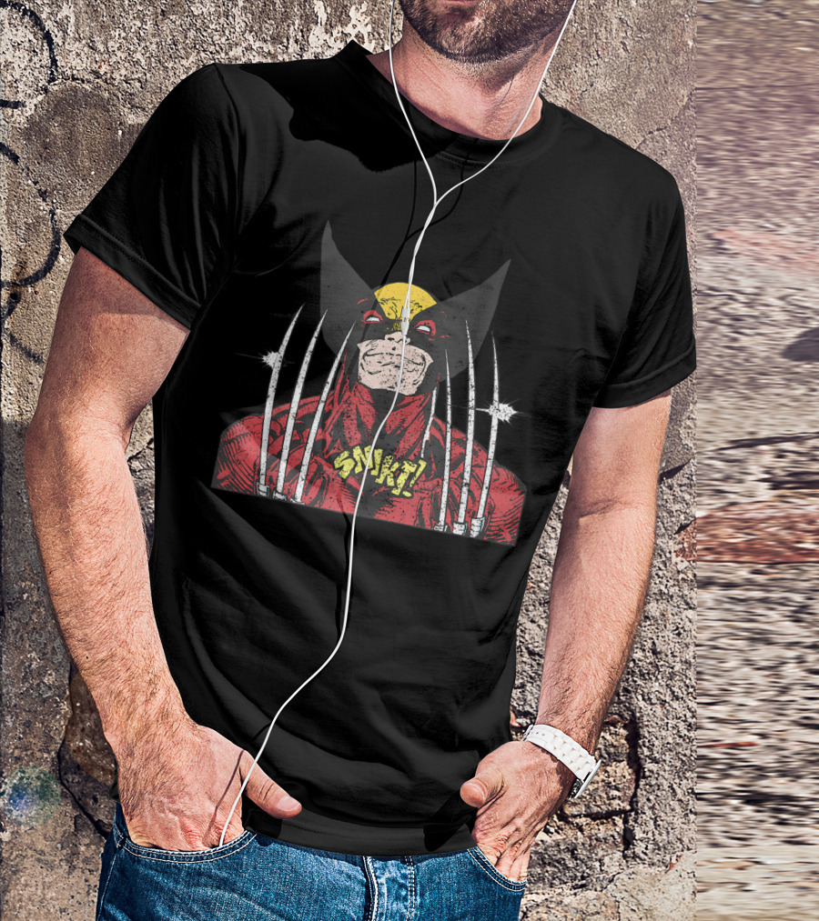 Marvel X Men Wolverine Snikt Vintage Faded Comic T-Shirt