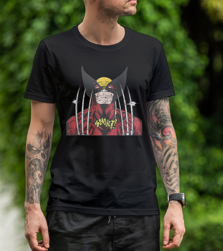 Marvel X Men Wolverine Snikt Vintage Faded Comic T-Shirt