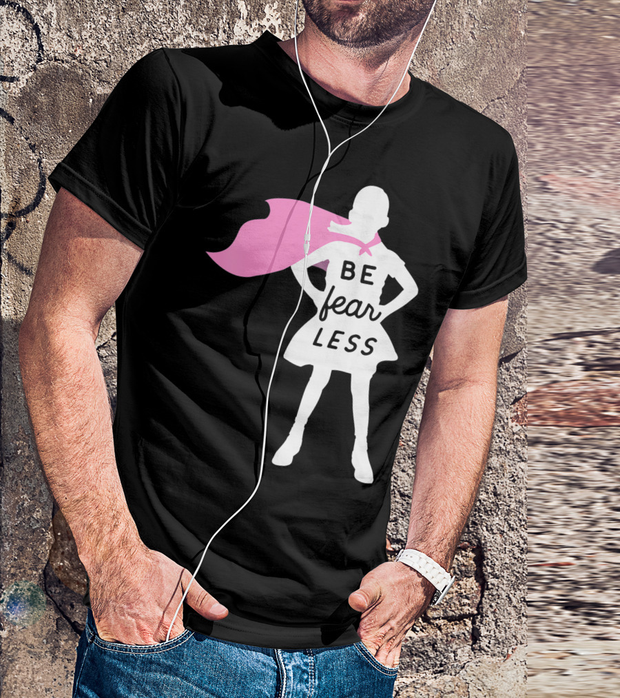 Be Fearless Feminist Cape Superhero Girl T-Shirt
