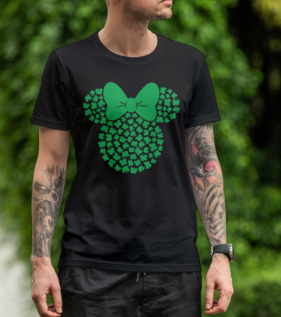 Disney Minnie Mouse Shamrock Icon Green St Patricks Day T-Shirt