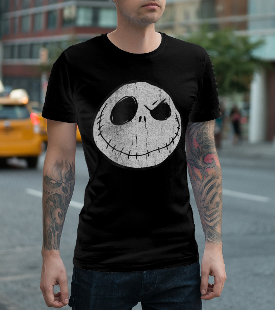 Jack Skellington Face Disney Nightmare Before Christmas T-Shirt