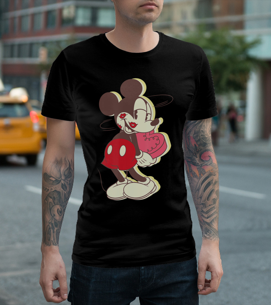 Disney Vintage Mickey Mouse Heart-Eyed Dizzy Love T-Shirt