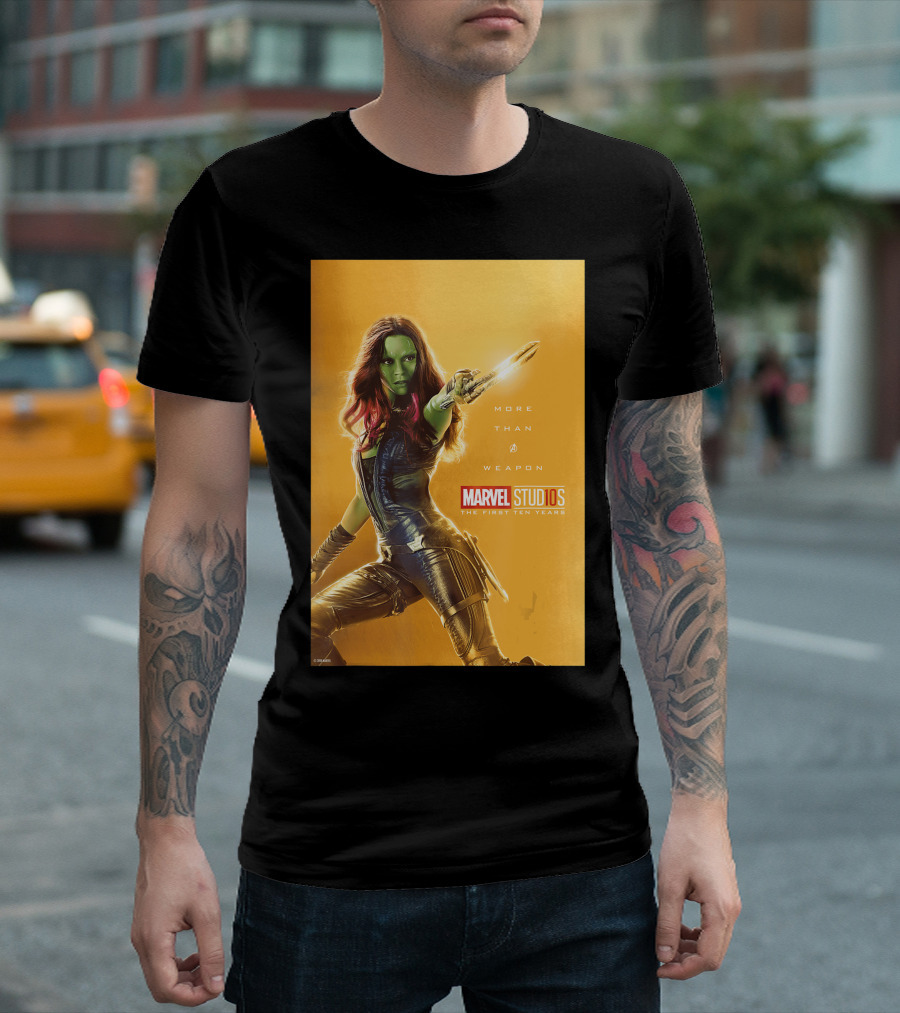 Marvel Studios The First Ten Years More Than A Weapon Gamora T-Shirt