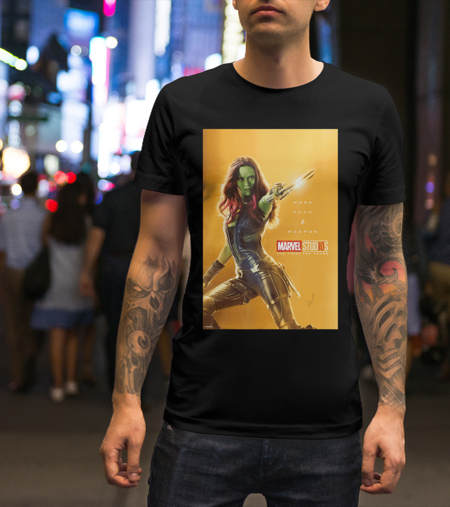 Marvel Studios The First Ten Years More Than A Weapon Gamora T-Shirt