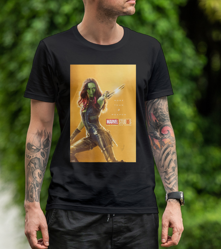 Marvel Studios The First Ten Years More Than A Weapon Gamora T-Shirt