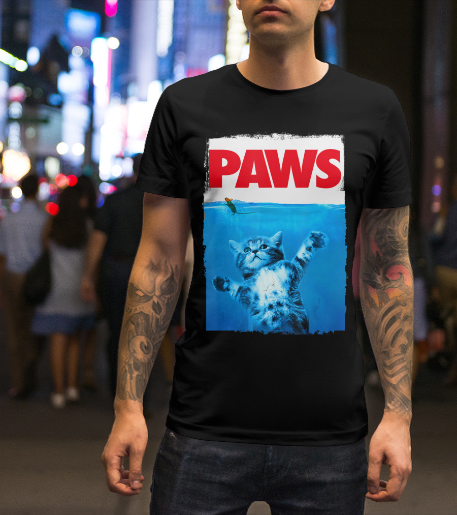 Paws Cat And Mouse Cute Cat Lover Top T-Shirt
