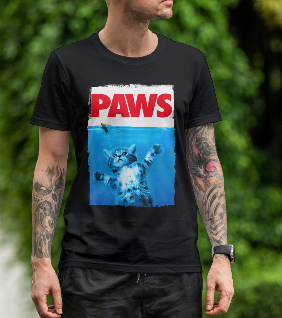 Paws Cat And Mouse Cute Cat Lover Top T-Shirt