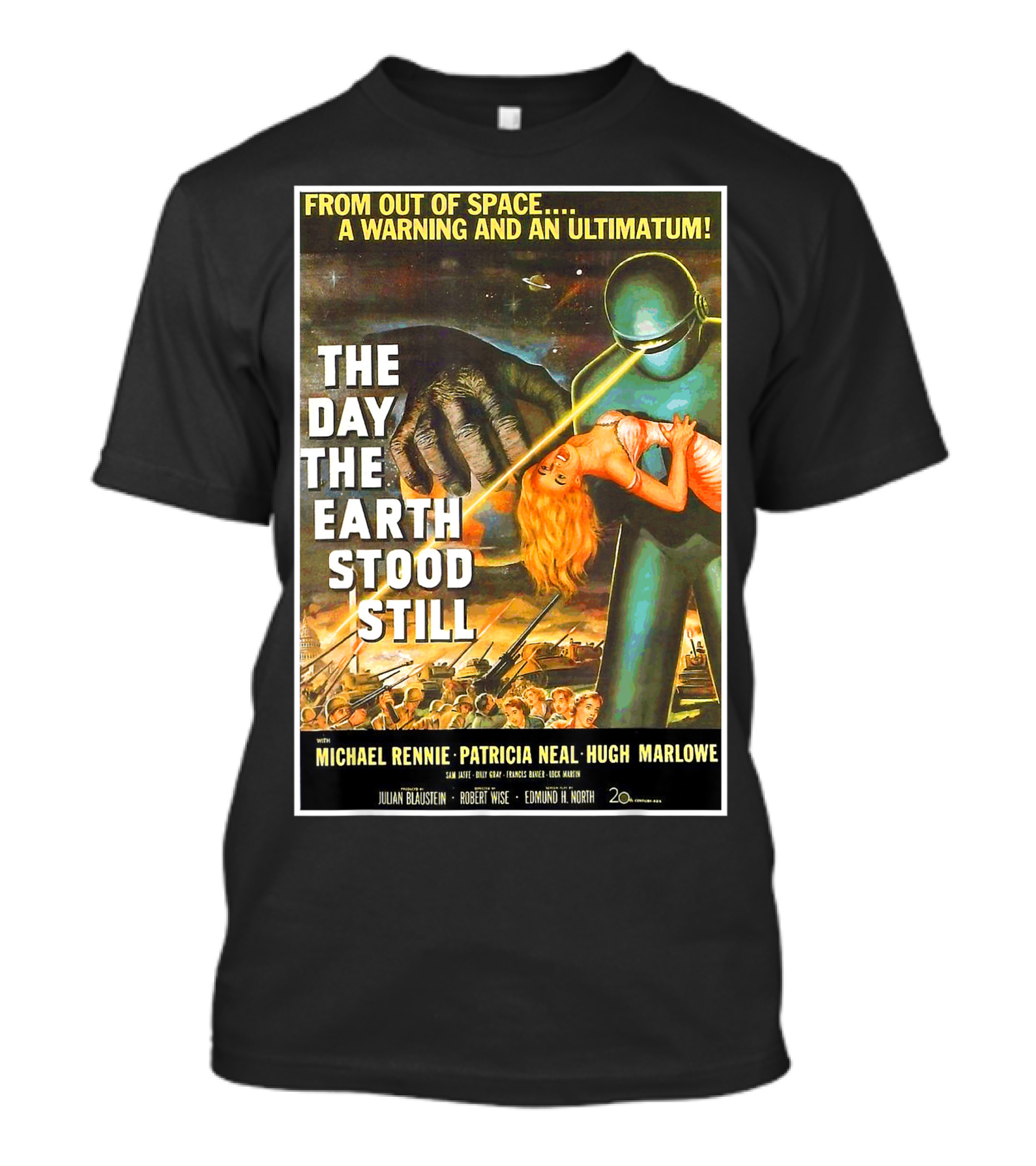 The Day The Earth Stood Still Sci Fi Robot Space Invasion Warning Ultimatum T-Shirt
