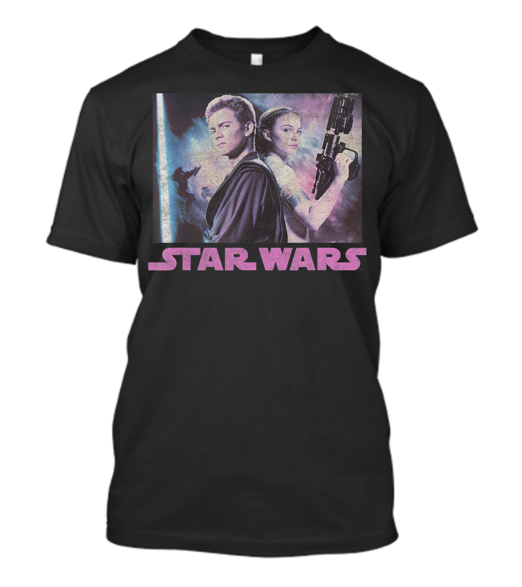 Star Wars Anakin And Padme Retro T-Shirt