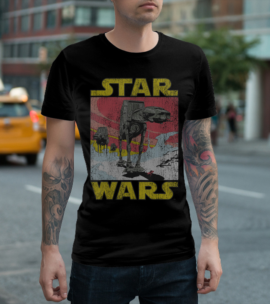 Star Wars AT-AT Walker Sunset Scene T-Shirt