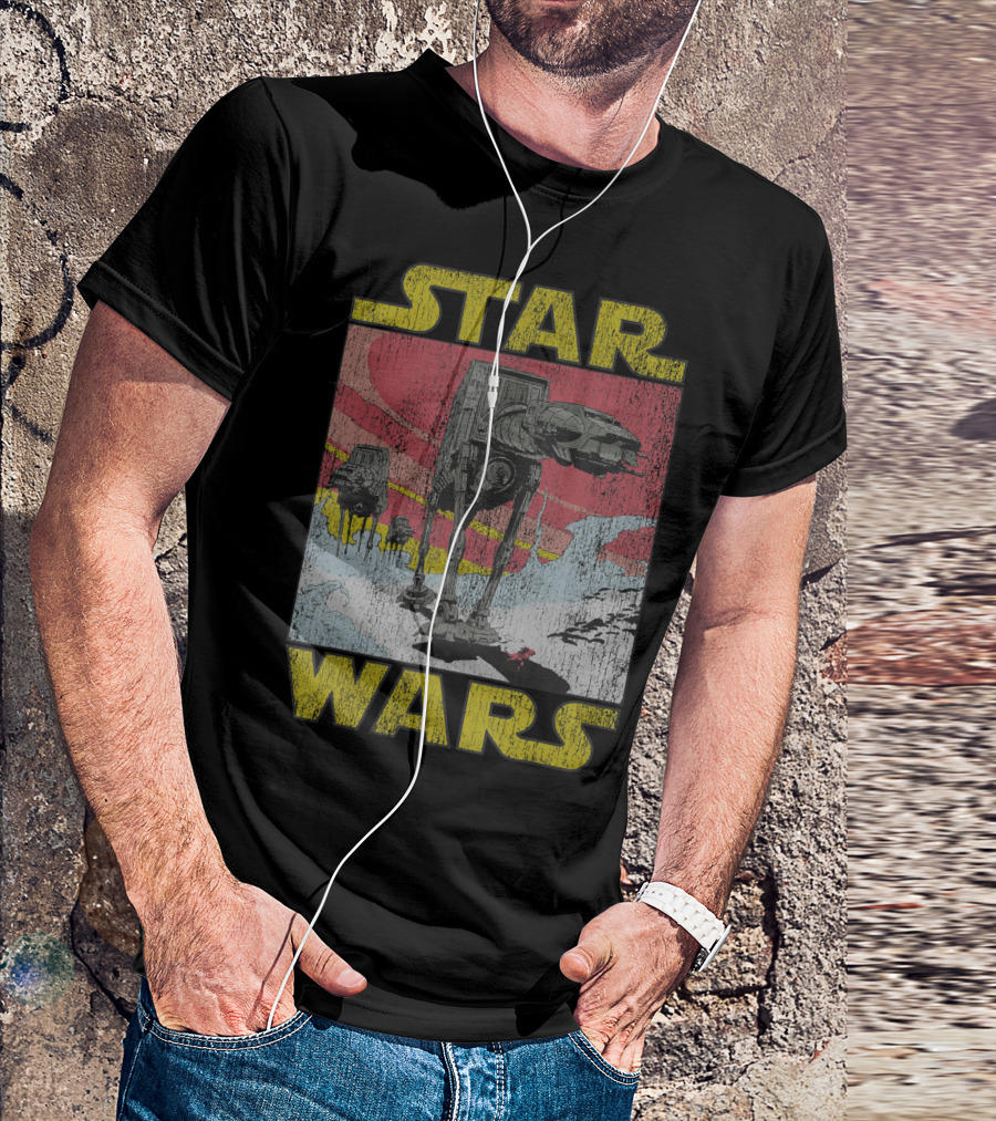 Star Wars AT-AT Walker Sunset Scene T-Shirt