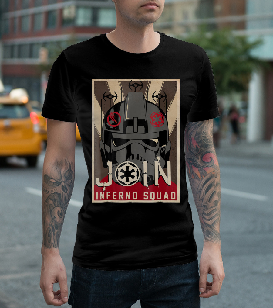 Star Wars Battlefront II Join Inferno Squad Helmet T-Shirt