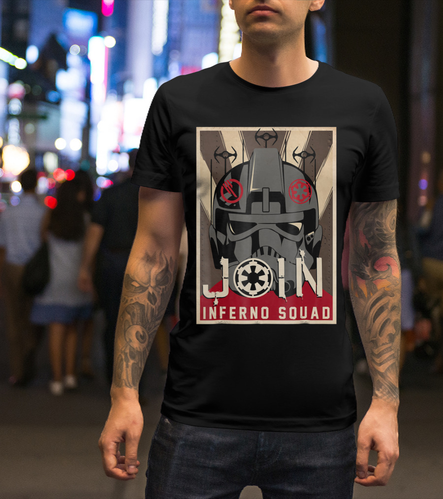 Star Wars Battlefront II Join Inferno Squad Helmet T-Shirt