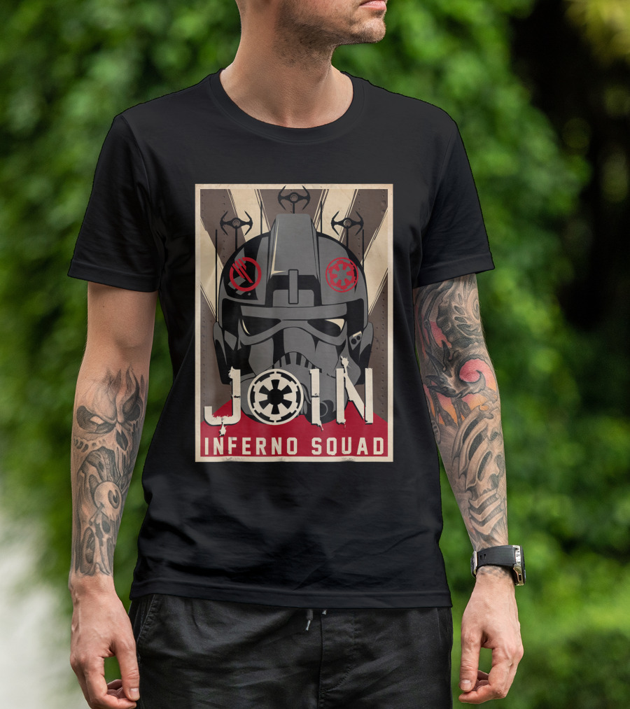 Star Wars Battlefront II Join Inferno Squad Helmet T-Shirt