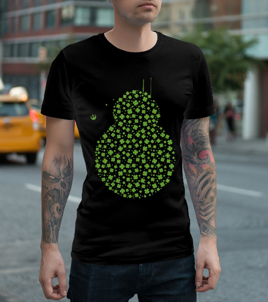 Star Wars BB-8 Shamrock Pattern In Green T-Shirt