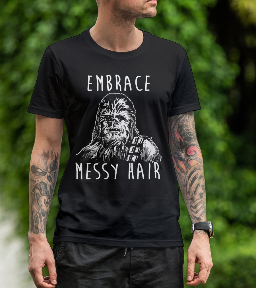 Embrace Messy Hair Chewbacca Star Wars Iconic Wookiee T-Shirt