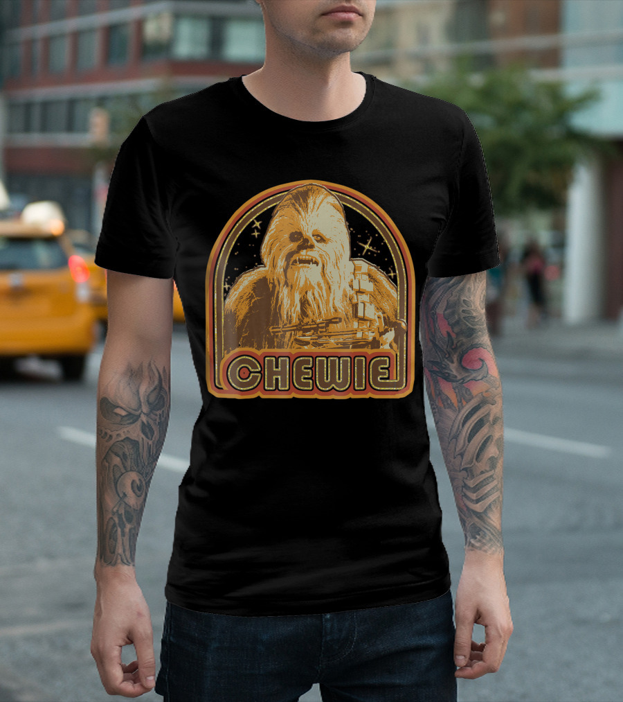 Star Wars Chewbacca Chewie Vintage Retro Space T-Shirt