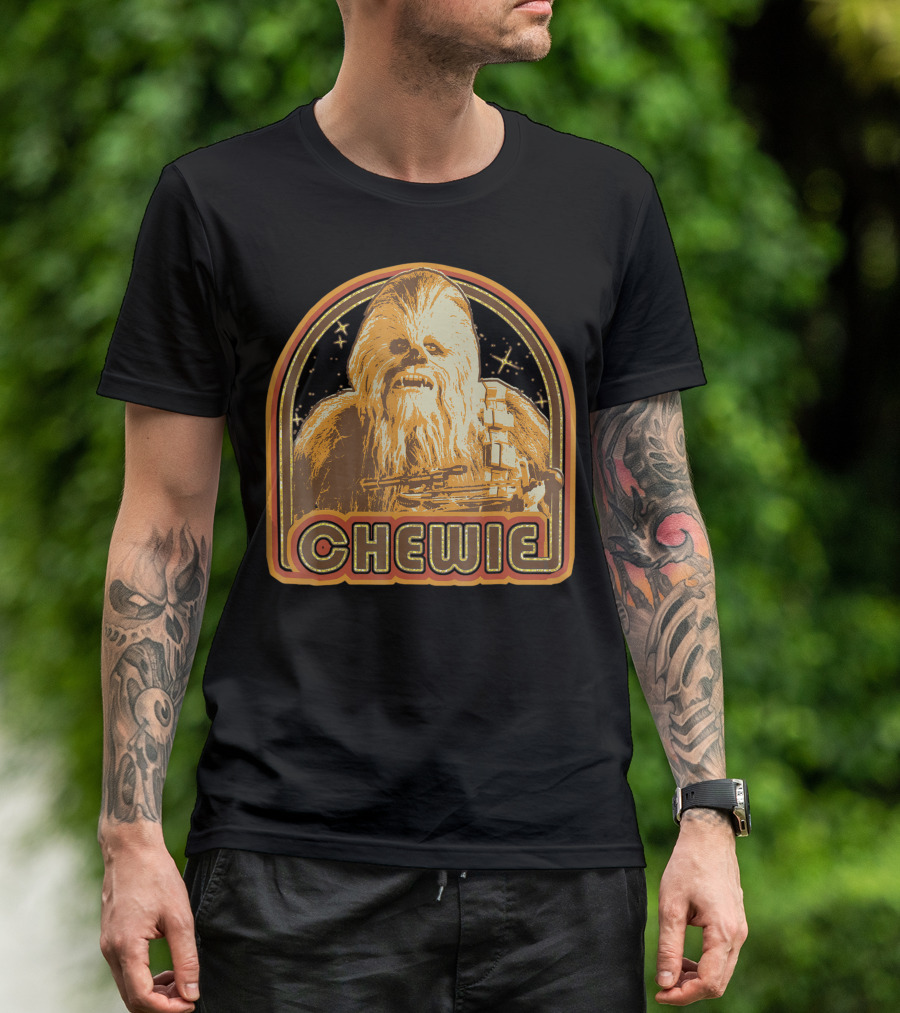 Star Wars Chewbacca Chewie Vintage Retro Space T-Shirt