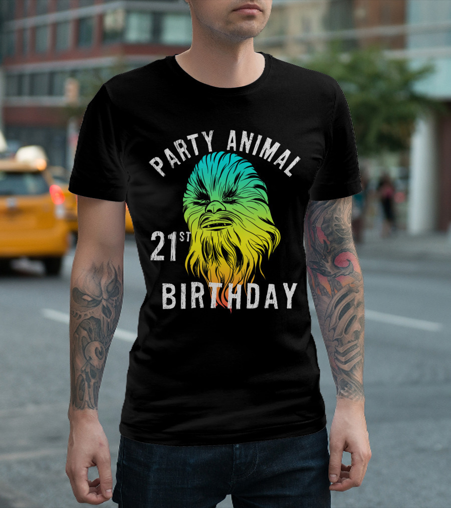 Star Wars Chewie Party Animal 21st Birthday T-Shirt