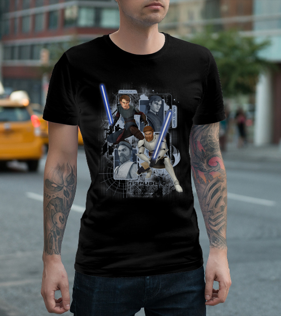 Star Wars Clone Wars Padawan Master Republic T-Shirt