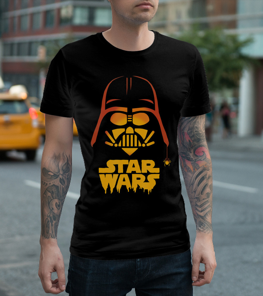 Star Wars Darth Vader Halloween Jack O Lantern Spider T-Shirt