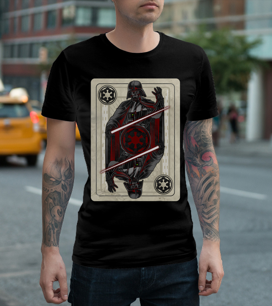 Star Wars Darth Vader Imperial Emblem Playing Card T-Shirt