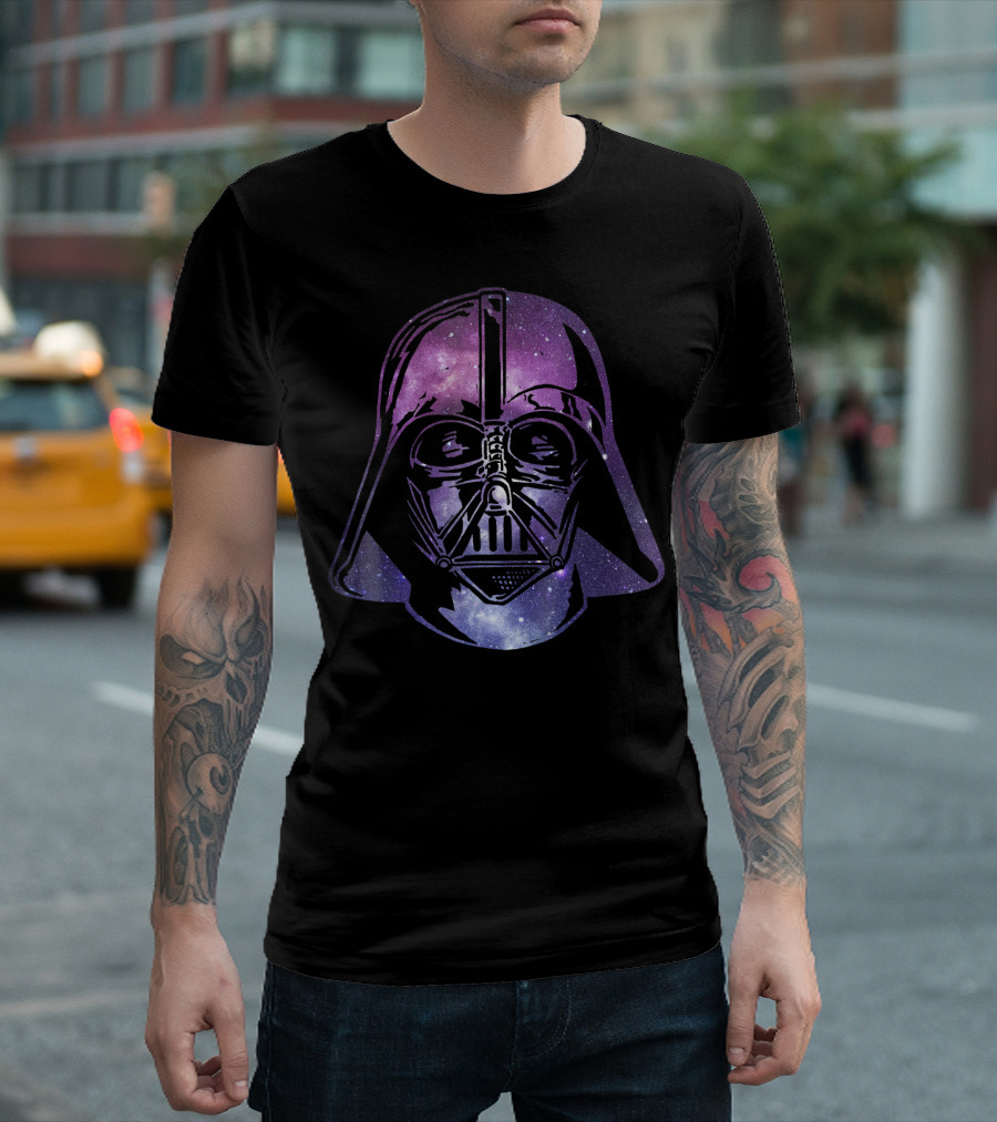 Darth Vader Space Galaxy Helmet Star Wars T-Shirt