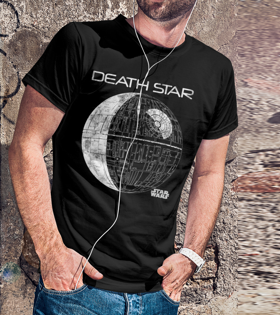Star Wars Death Star Blueprint Tonal Line T-Shirt