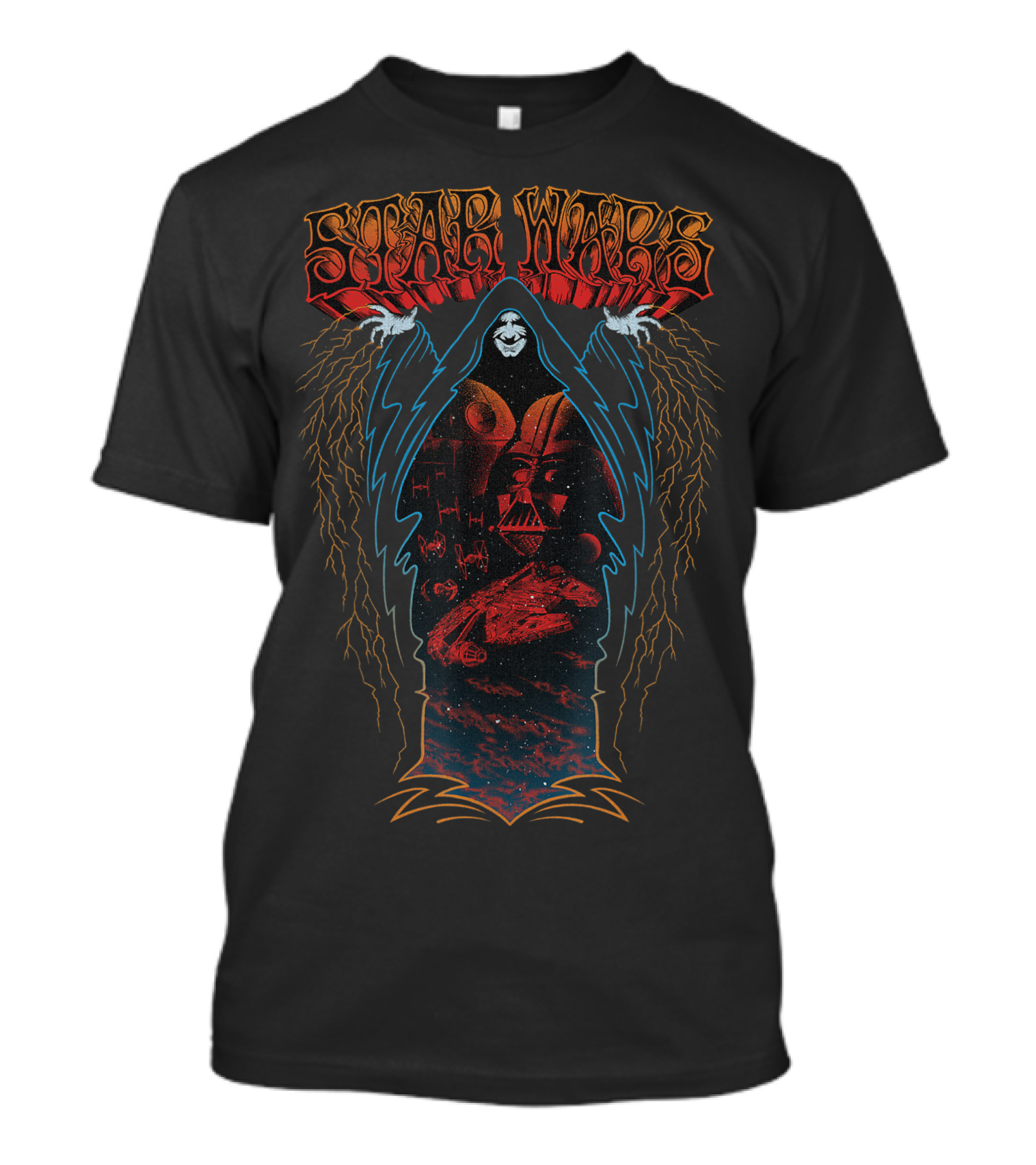 Star Wars Emperor Palpatine Darth Vader Concert Style Retro Space Battle T-Shirt