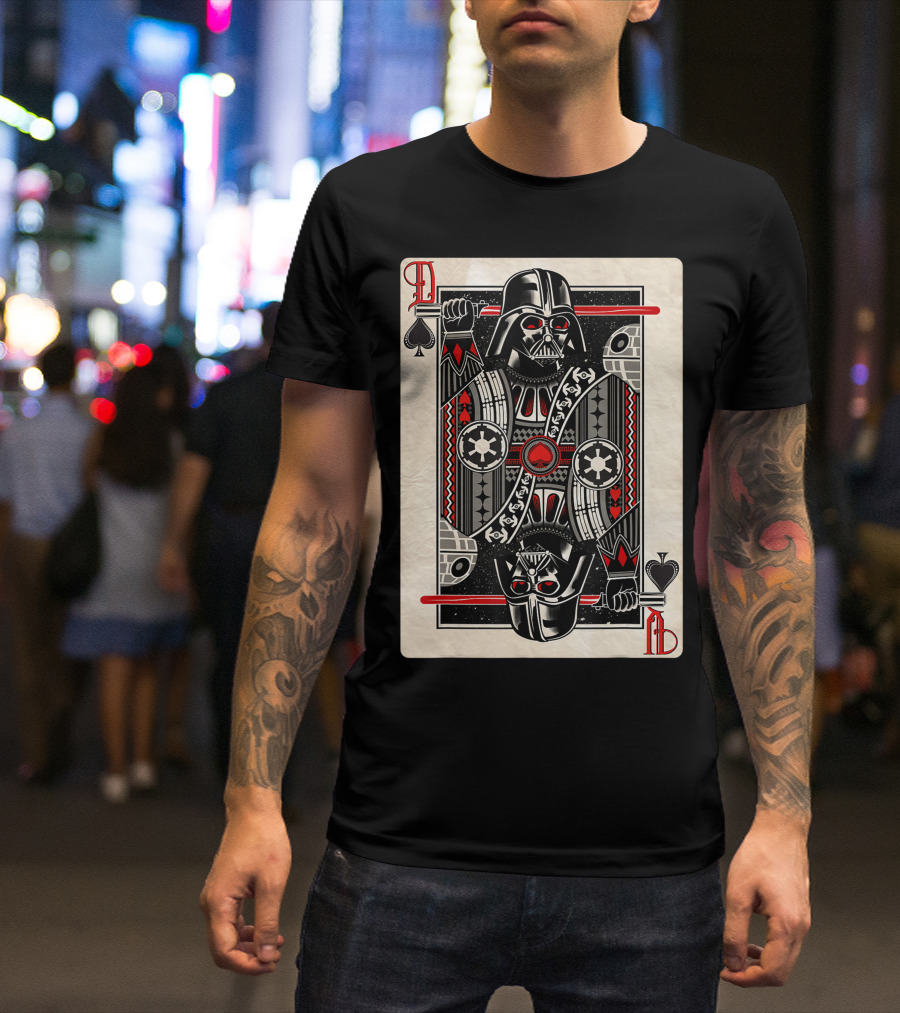 Darth Vader Playing Card King Of Spades Star Wars Iconic T-Shirt