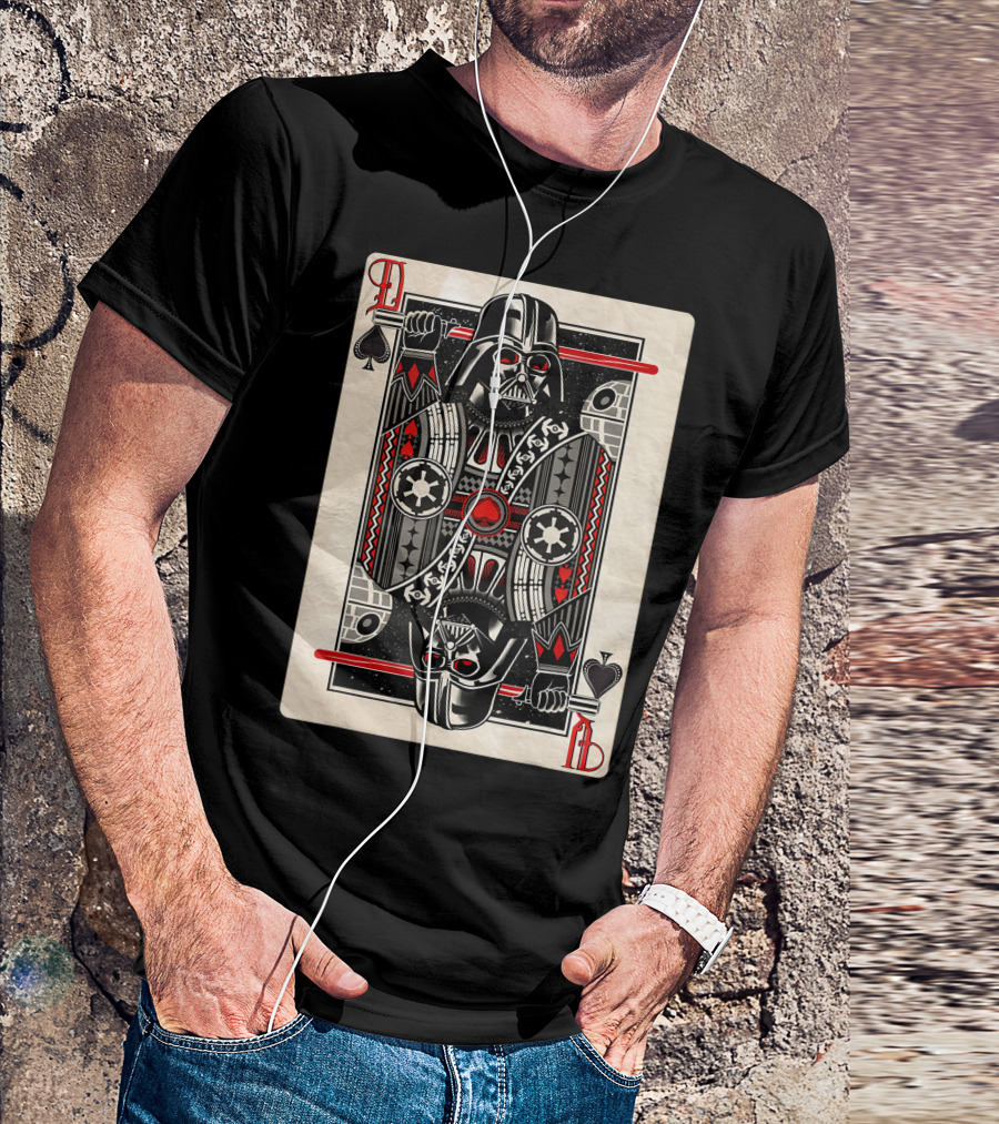 Darth Vader Playing Card King Of Spades Star Wars Iconic T-Shirt