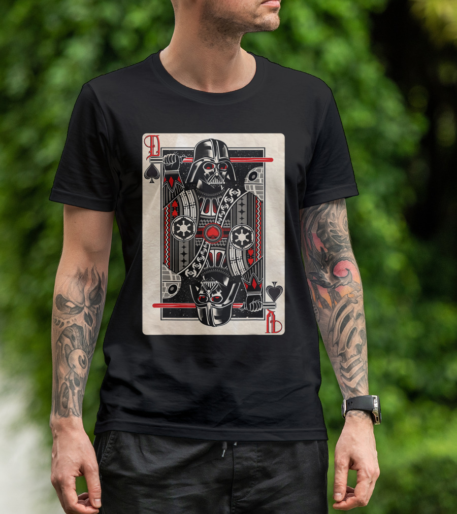 Darth Vader Playing Card King Of Spades Star Wars Iconic T-Shirt