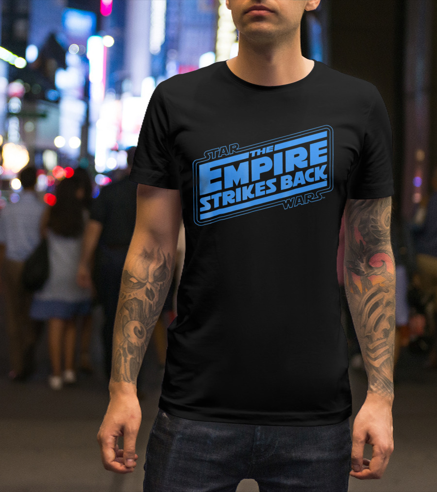 Star Wars The Empire Strikes Back Logo Blue T-Shirt