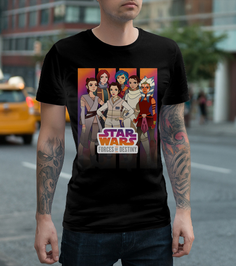 Star Wars Forces Of Destiny Heroines Group Shot Characters T-Shirt