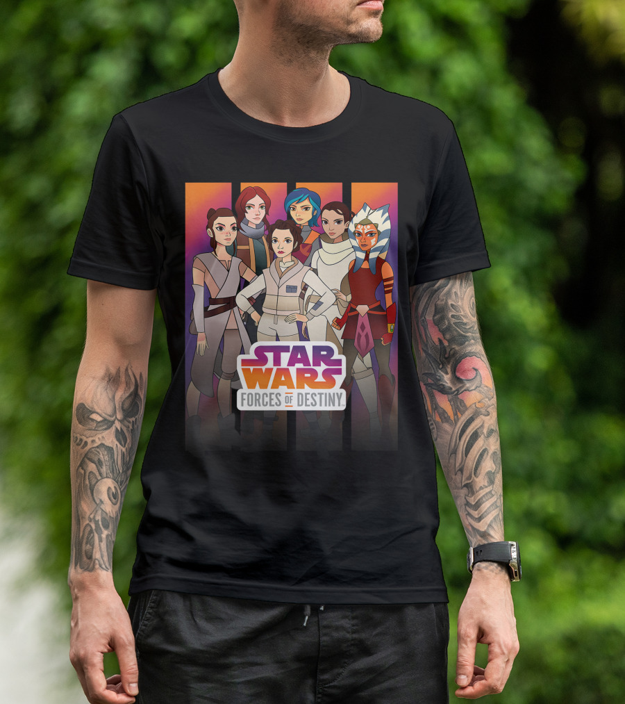 Star Wars Forces Of Destiny Heroines Group Shot Characters T-Shirt