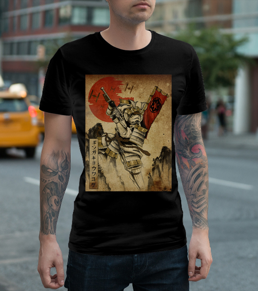 Star Wars Galactic Republic Kanji Samurai Warrior Flag Japanese T-Shirt