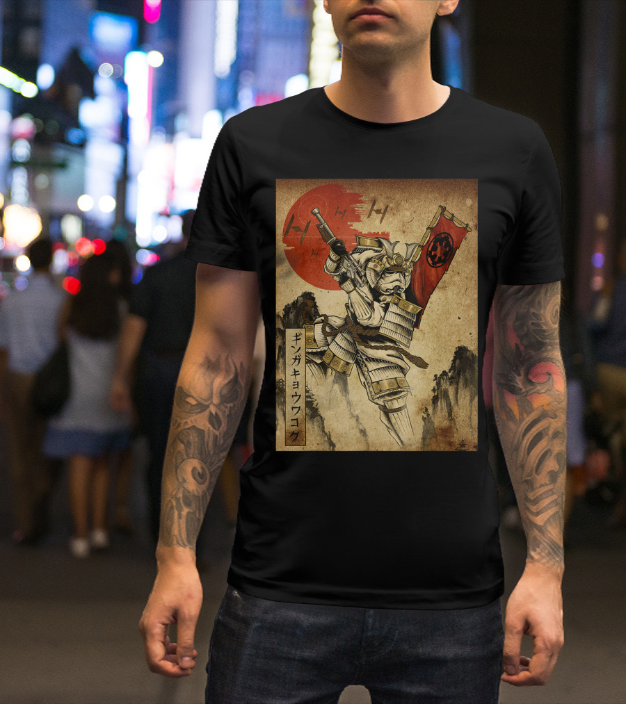 Star Wars Galactic Republic Kanji Samurai Warrior Flag Japanese T-Shirt