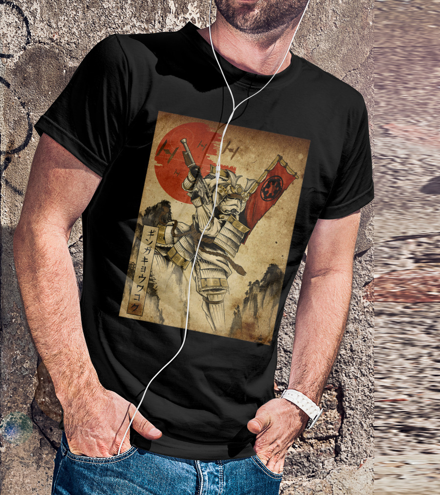 Star Wars Galactic Republic Kanji Samurai Warrior Flag Japanese T-Shirt