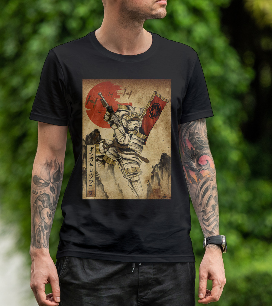 Star Wars Galactic Republic Kanji Samurai Warrior Flag Japanese T-Shirt