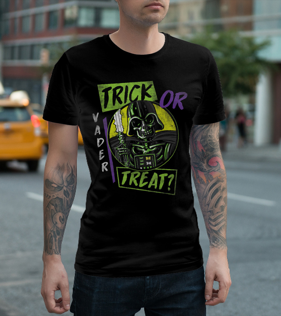 Vader Trick Or Treat Halloween Star Wars Darth Vader Skeleton T-Shirt