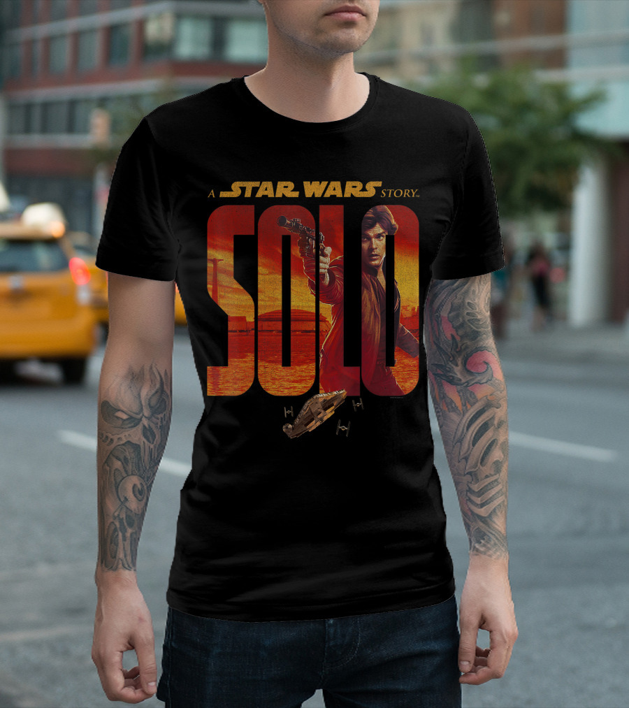 Star Wars Solo Han A Star Wars Story Silhouette Spaceship Scene T-Shirt