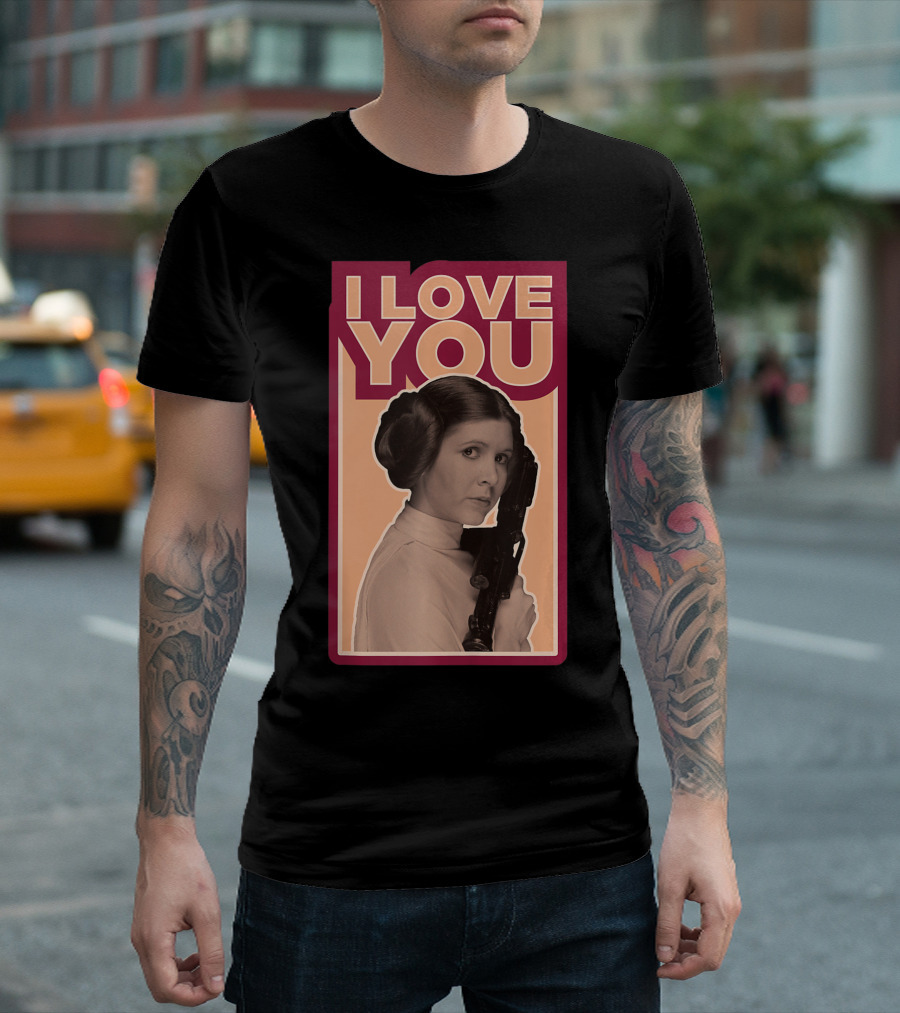 Star Wars I Love You Princess Leia Iconic Film Image T-Shirt