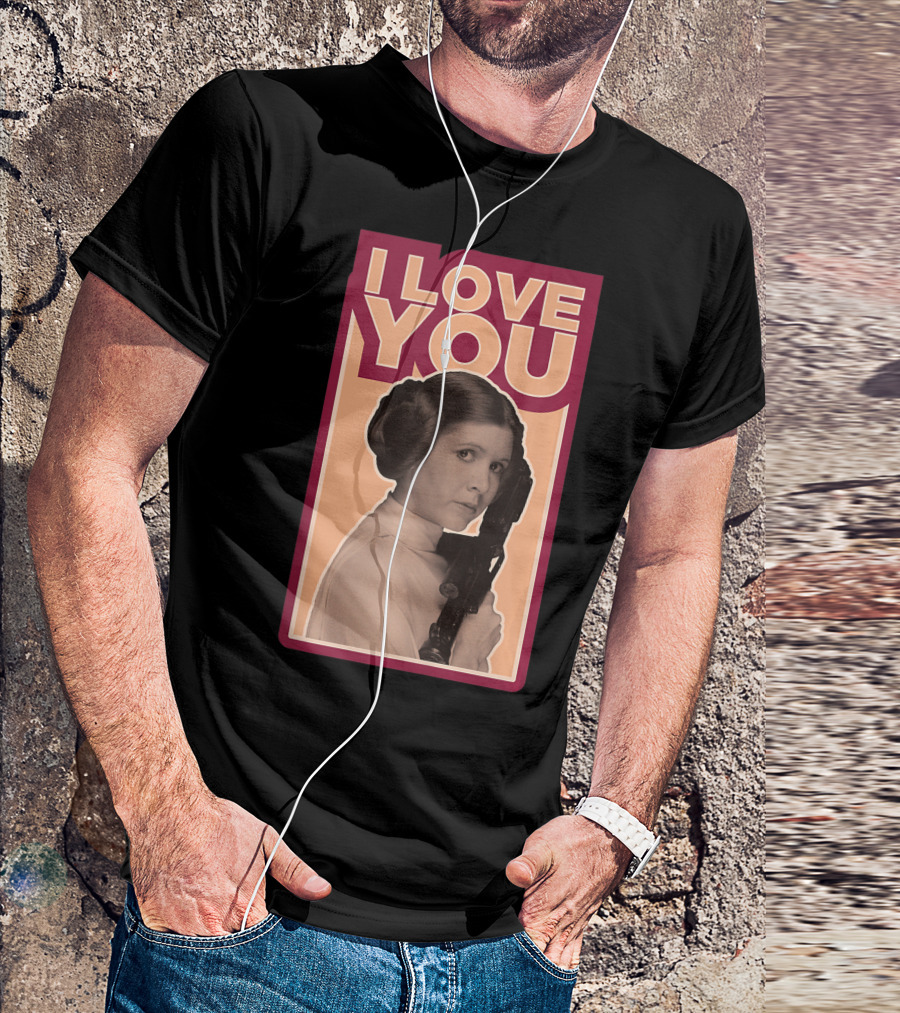 Star Wars I Love You Princess Leia Iconic Film Image T-Shirt