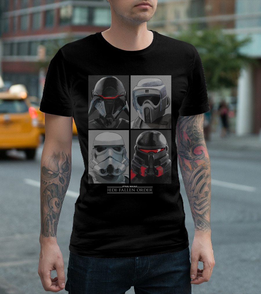 Star Wars Jedi Fallen Order Imperial Troopers Helmets Montage T-Shirt