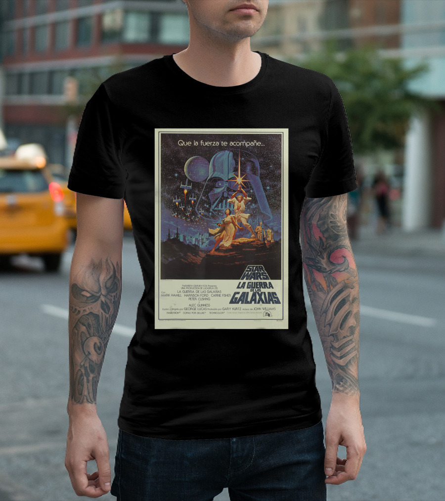 Que La Fuerza Te Acompañe Star Wars La Guerra De Las Galaxias Movie T-Shirt