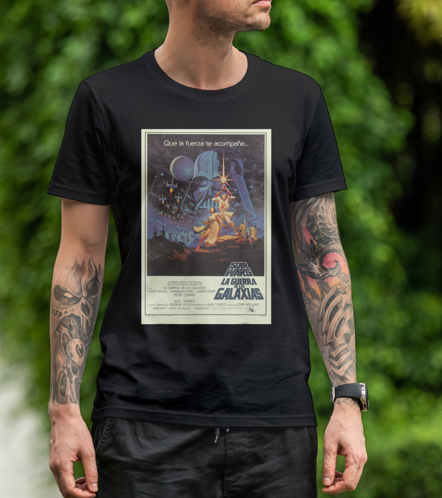 Que La Fuerza Te Acompañe Star Wars La Guerra De Las Galaxias Movie T-Shirt