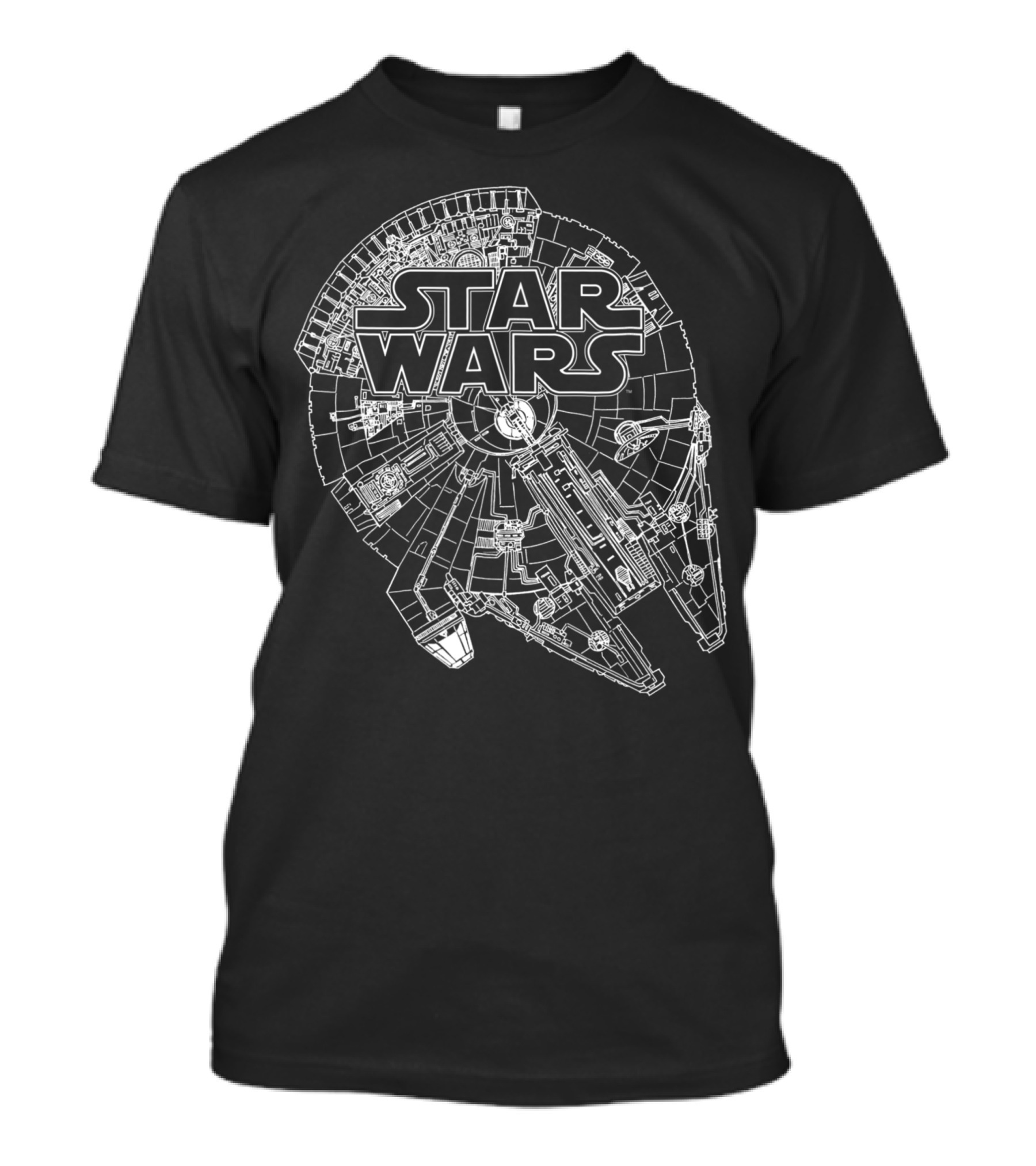 Star Wars Millennium Falcon Blueprint T-Shirt