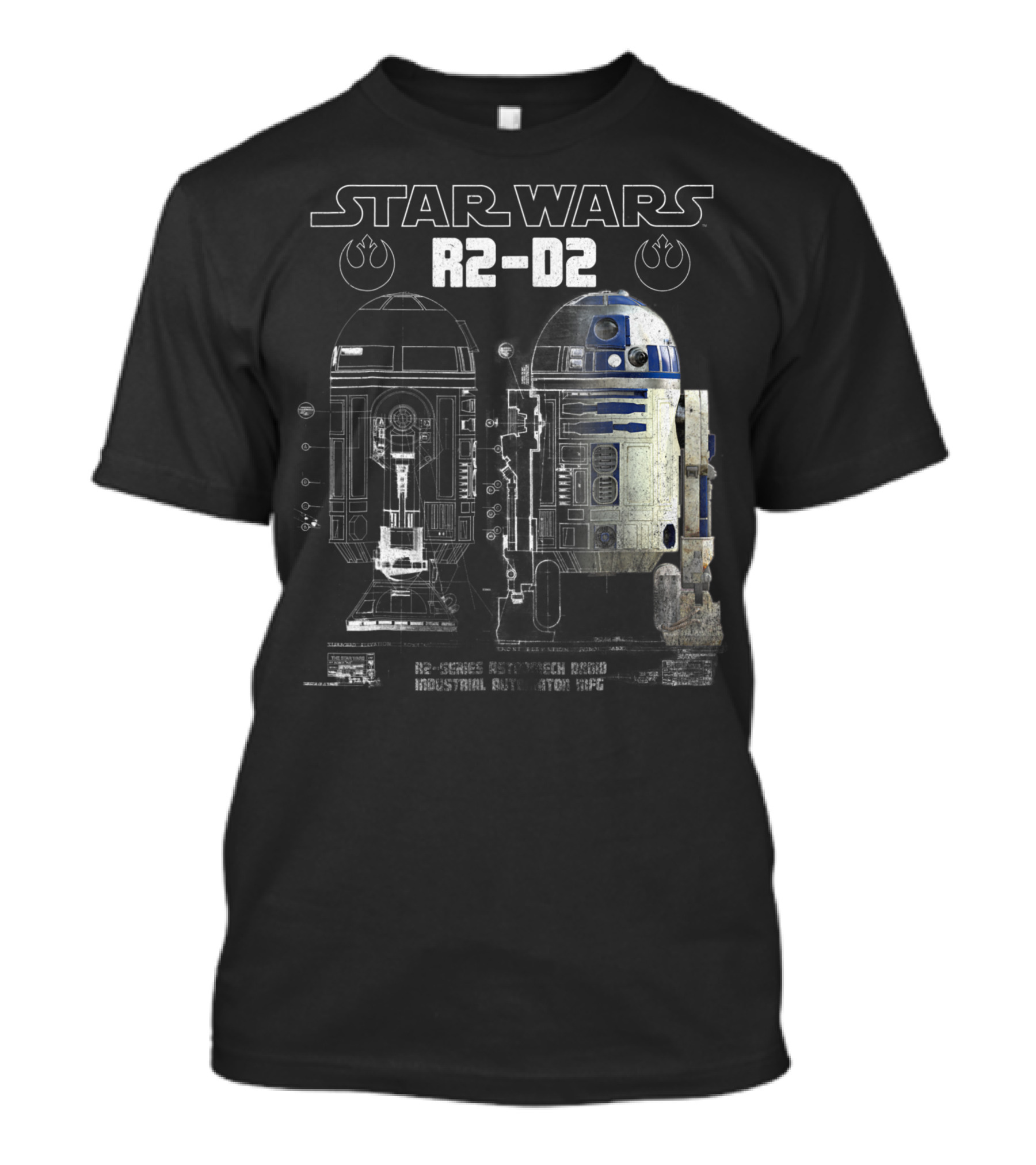 Star Wars R2-D2 Astromech Droid Schematic Industrial Automaton R2 Series T-Shirt